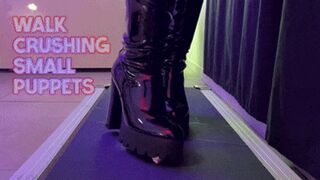 Walk Crushing Small Puppets in OnlyMaker Patent Tank Boots (Slave POV Version) - TamyStarly - Crush, Crushing, Walking, Unaware, Femdom, Giantess
