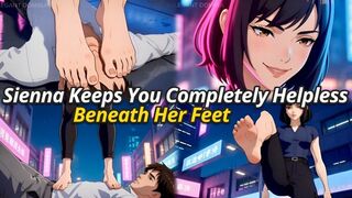 Sienna Keeps Her Helpless Submissive Beneath Her Feet During An Intense Trampling Session