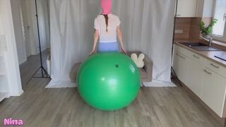 Passionate Bouncing on the Giant 150 cm Cando Exercise Ball