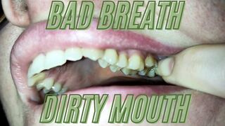 1 week without brushing my teeth_Uvula and crooked teeth fetish