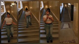 Exhibiting Total Playground Behavior At The State Capitol Building