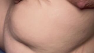 Pregnant belly dildo riding