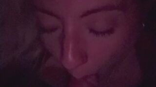 Hair up blowjob