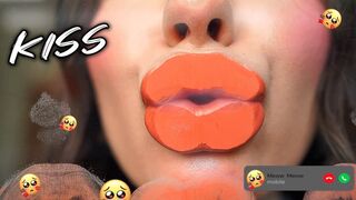 Nude naughty deep kisses + spit fetish