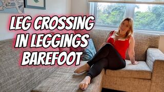 Leg Crossing in Leggings Barefoot