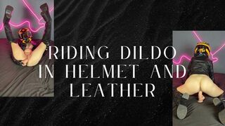 leather helmet motorcycle dildo