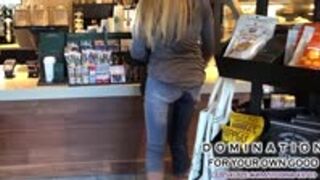 MILF Floods her Jeans at Starbucks - WMV 720p