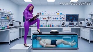 Water Tank Femdom Underwater Testing, Breath Play