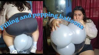 Filling my clear balloon until it pops