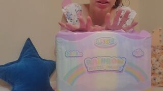 Rainbow Pastel Colors by LNGU Diaper Review