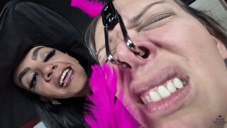 Hooking, pulling and crushing her big broken nose By Melissa Ramos and Adriana Fuller part 2