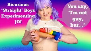 Bicurious Straight Boys Experimenting JOI - You didn't mean to end up jerking each other off! - Make Me Bi, Bisexual Encouragement, Gay Jerk Off Instructions, Queer, Frotting, Female Domination, Femdom with Mistress Mystique Hoops - MP4