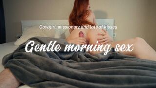 Morning sex in cowgirl & cum on ass