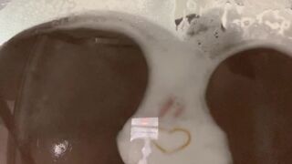 Ebony Giantess Soapy Shower Ass Smother ASMR: Clear Chair Squishy Crush, Ass Clap Bouncing & Wet Foot POV Domination