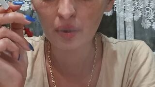 Smoking cork filter and hard cough atrack By Anna Sparkle
