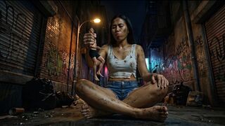 Dirty Giantess Street Queen - Tiny Man Used as Her Personal Slave | 720p