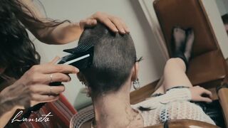 Head Shaving Visit To A Friend